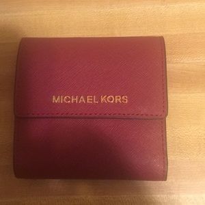 Maroon Micheal Kors wallet